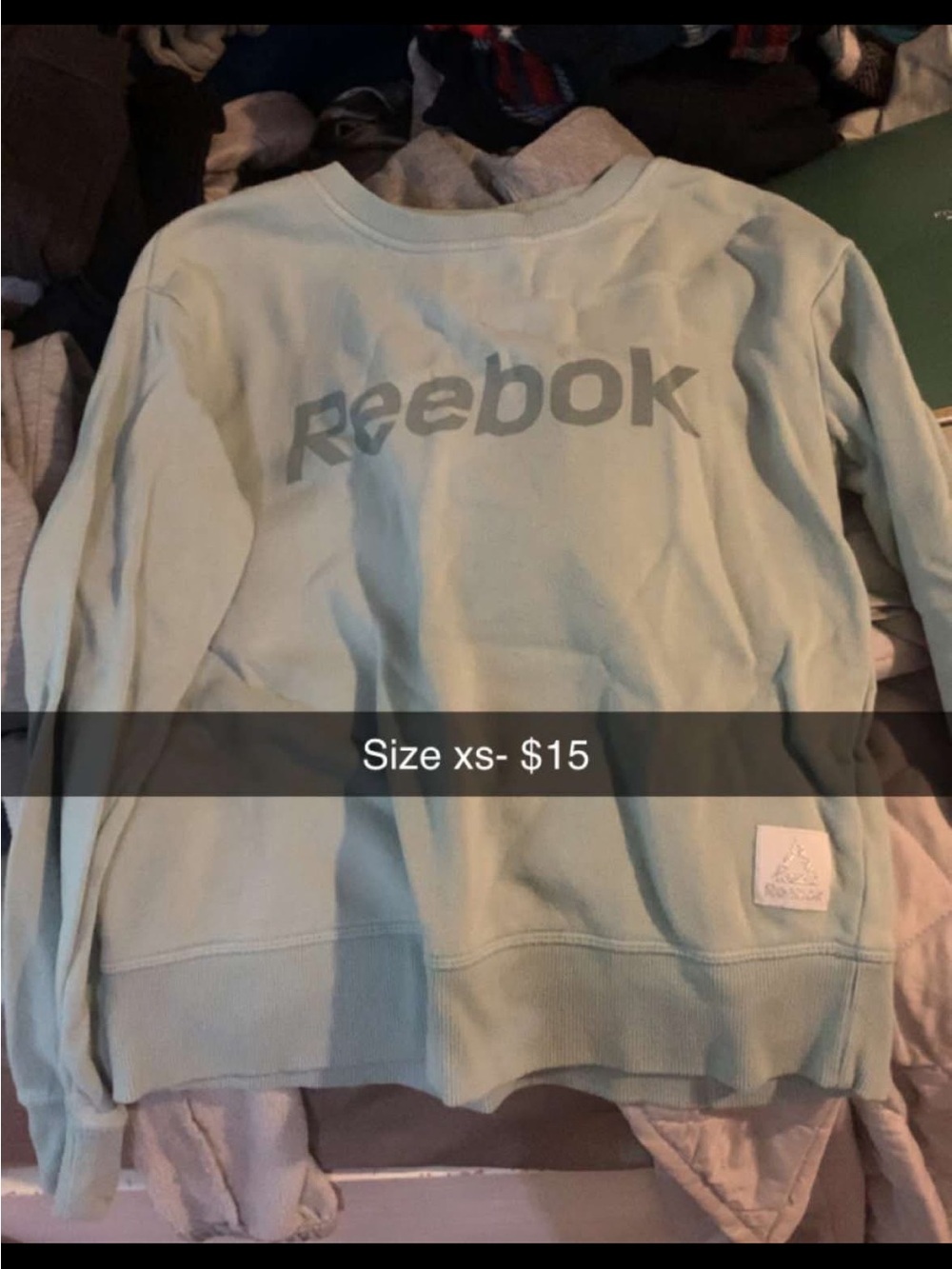 Reebok Women’s Mint Green Crewneck Sweatshirt